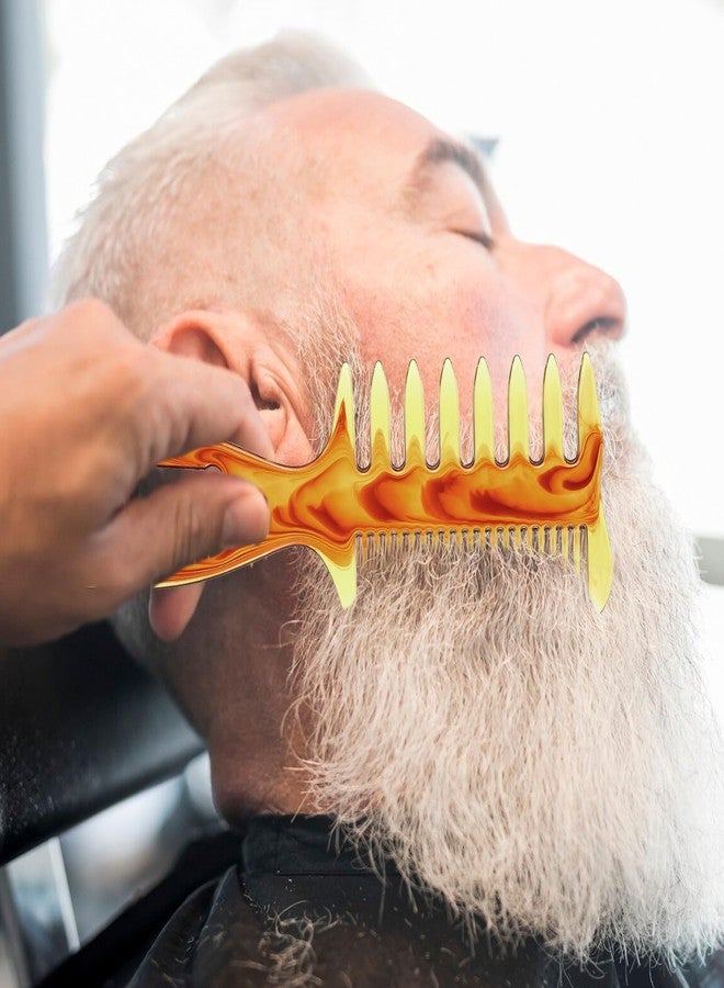 Bruislard Styling Comb, 3 In 1 Fish Tail Bone Shape, Wide Tooth Comb, Hair Pick Combs for Hair Styling Salon Home (Amber) - Image 5